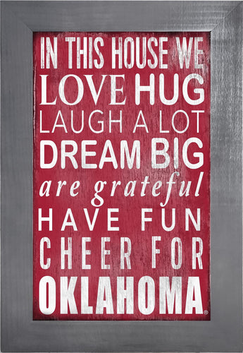 Oklahoma Sooners 0725-Color In This House 11x19