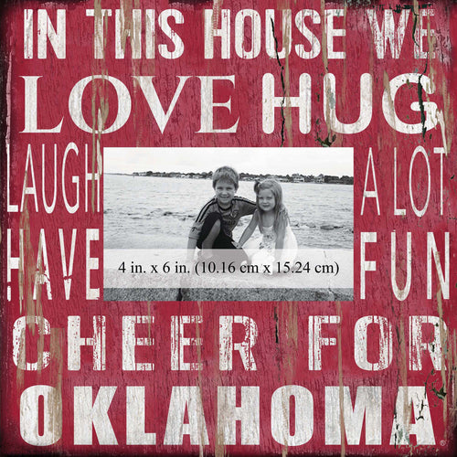 Oklahoma Sooners 0734-In This House 10x10 Frame