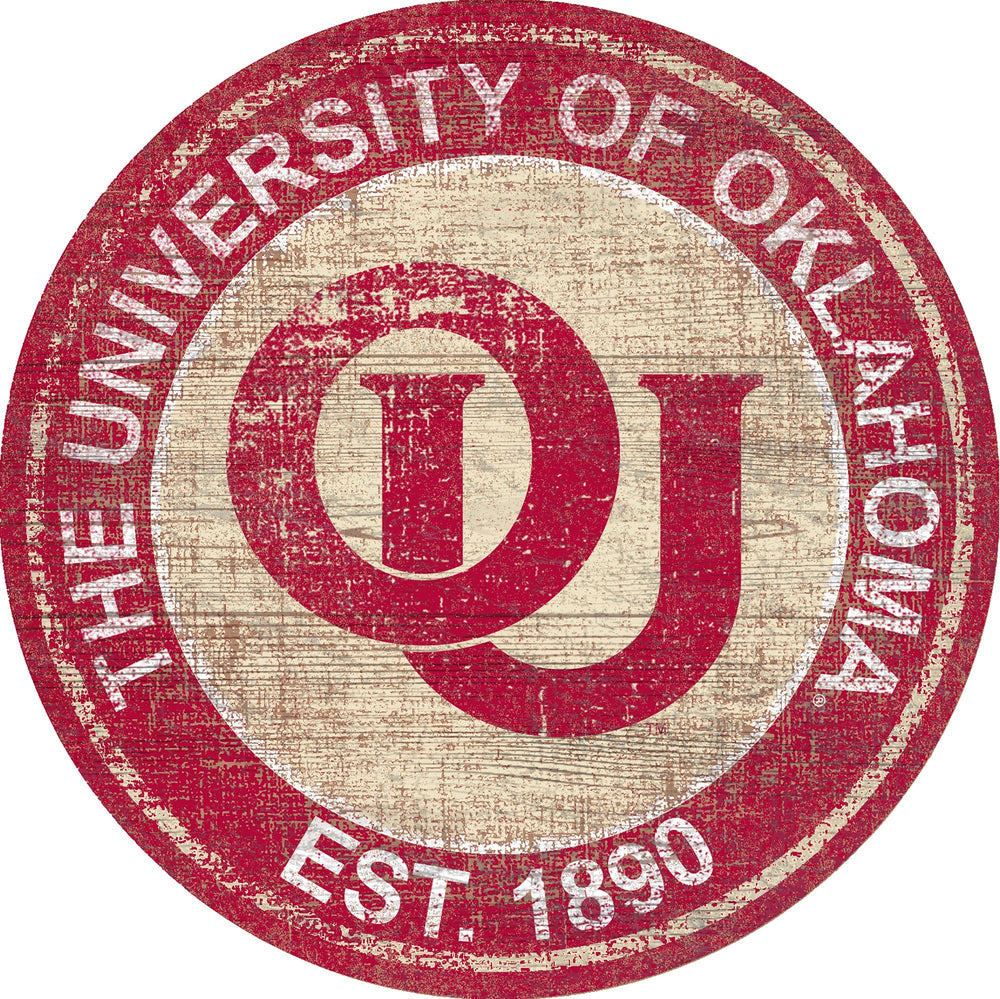 Oklahoma Sooners 0744-Heritage Logo Round