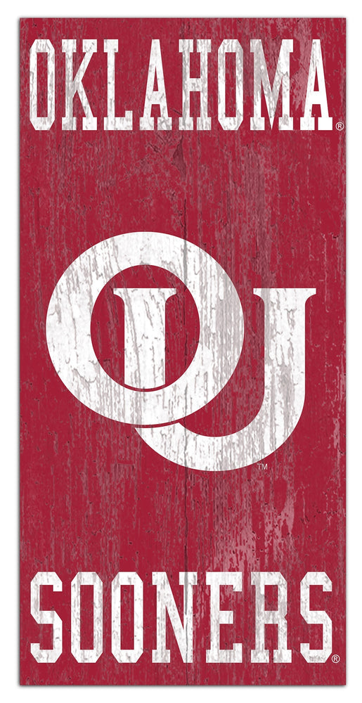 Oklahoma Sooners 0786-Heritage Logo w/ Team Name 6x12
