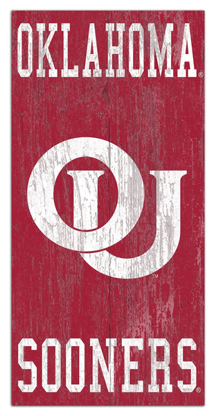 Oklahoma Sooners 0786-Heritage Logo w/ Team Name 6x12
