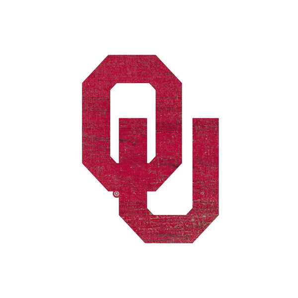 Oklahoma Sooners 0843-Distressed Logo Cutout 24in