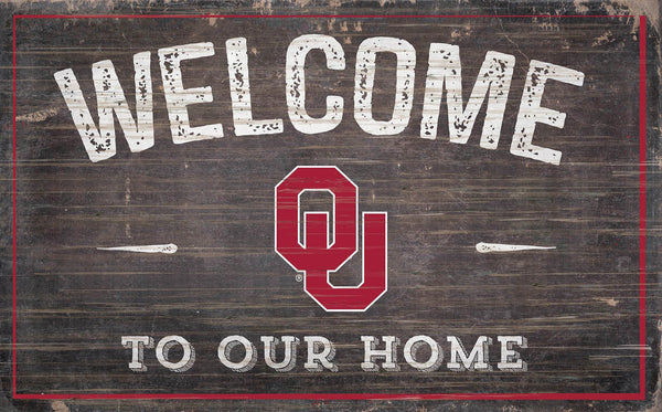 Oklahoma Sooners 0913-11x19 inch Welcome Sign