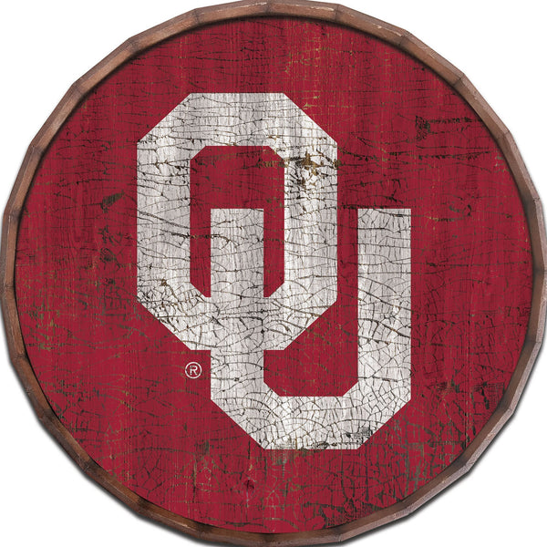 Oklahoma Sooners 0939-Cracked Color Barrel Top 16"