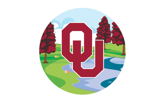 Oklahoma Sooners 1018-Landscape 12in Circle