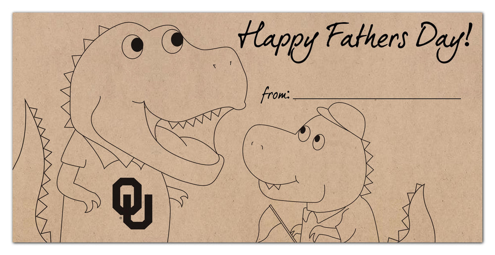 Oklahoma Sooners 1081-6X12 Father's Day Coloring sign