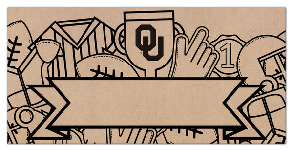 Oklahoma Sooners 1082-6X12 Coloring name banner