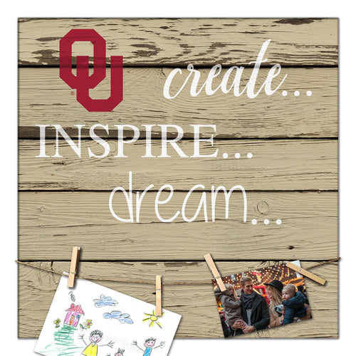 Oklahoma Sooners 2011-18X18 Create, Inspire, Dream sign