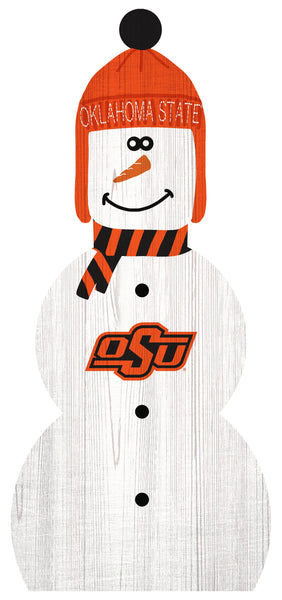 Oklahoma State Cowboys 0926-Snowman 33in Leaner