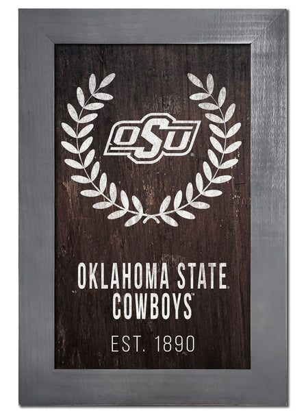 Oklahoma State Cowboys 0986-Laurel Wreath 11x19