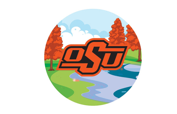 Oklahoma State Cowboys 1018-Landscape 12in Circle