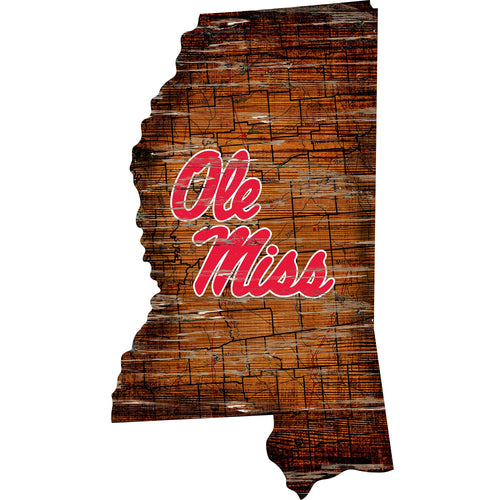 Ole Miss Rebels 0728-24in Distressed State