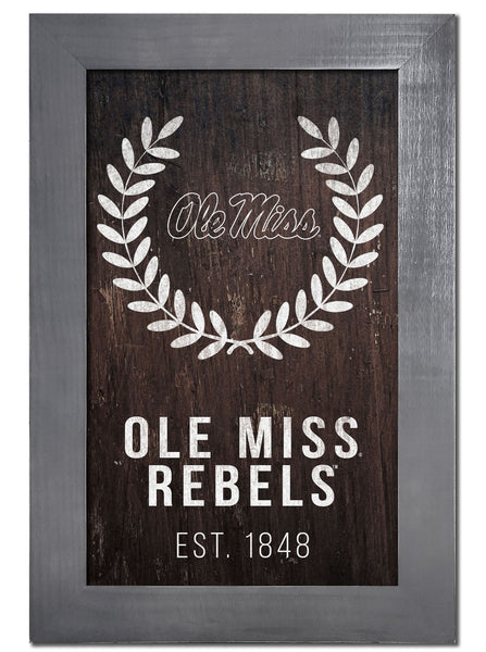 Ole Miss Rebels 0986-Laurel Wreath 11x19