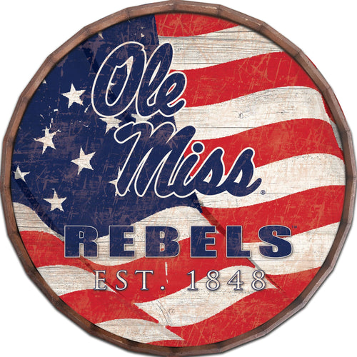 Ole Miss Rebels 1002-Flag Barrel Top 16"