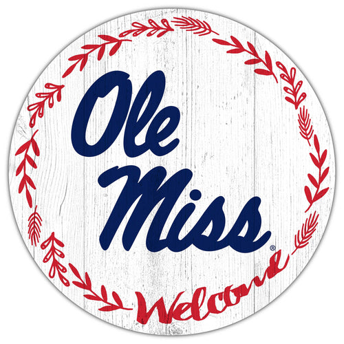 Ole Miss Rebels 1019-Welcome 12in Circle