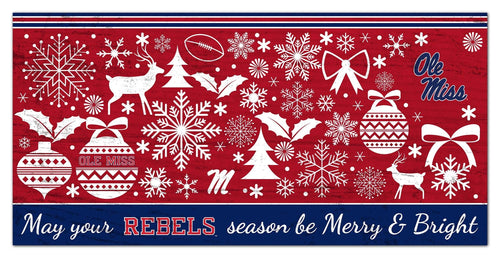 Ole Miss Rebels 1052-Merry and Bright 6x12