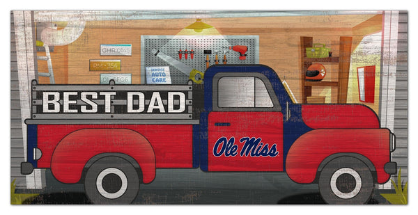 Ole Miss Rebels 1078-6X12 Best Dad truck sign
