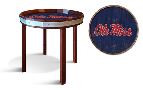 Ole Miss Rebels 1092-24" Barrel top end table