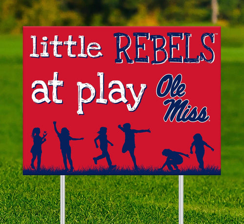 Ole Miss Rebels 2031-18X24 Little fans at play 2 sided yard sign
