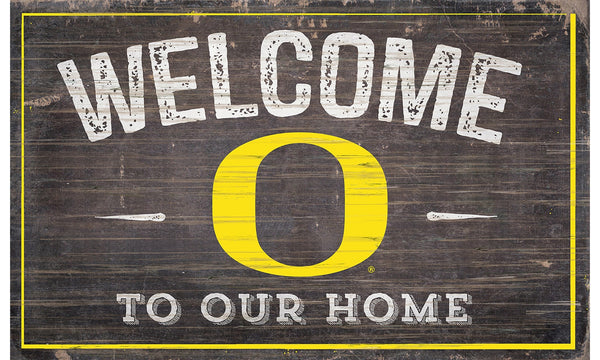 Oregon Ducks 0913-11x19 inch Welcome Sign