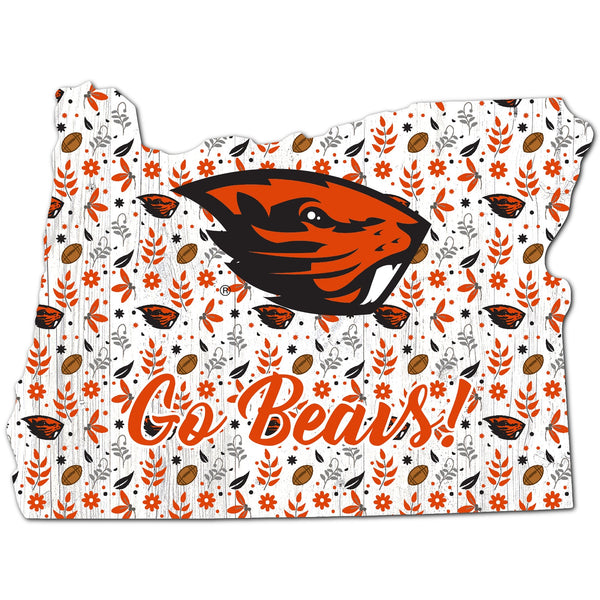 Oregon State Beavers 0974-Floral State - 12"