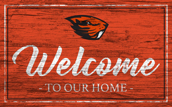 Oregon State Beavers 0977-Welcome Team Color 11x19