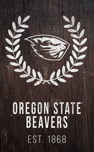 Oregon State Beavers 0986-Laurel Wreath 11x19