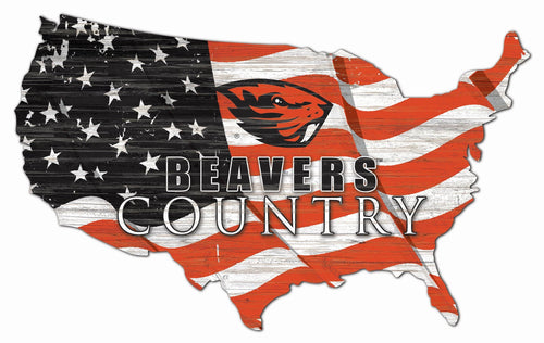 Oregon State Beavers 1001-USA Shape Flag Cutout
