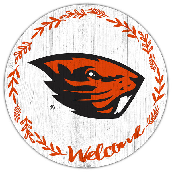 Oregon State Beavers 1019-Welcome 12in Circle