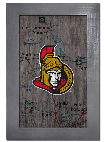 Ottawa Senators 0985-City Map 11x19
