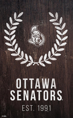 Ottawa Senators 0986-Laurel Wreath 11x19