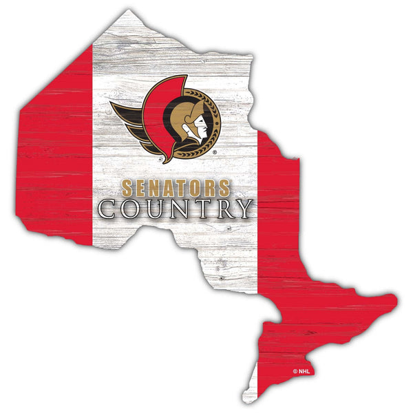 Ottawa Senators 1001-USA Shape Flag Cutout