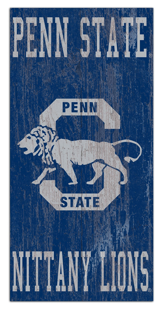 Penn State Nittany Lions 0786-Heritage Logo w/ Team Name 6x12