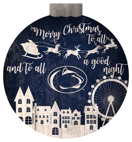 Penn State Nittany Lions 1033-Christmas Village 12in Wall Art