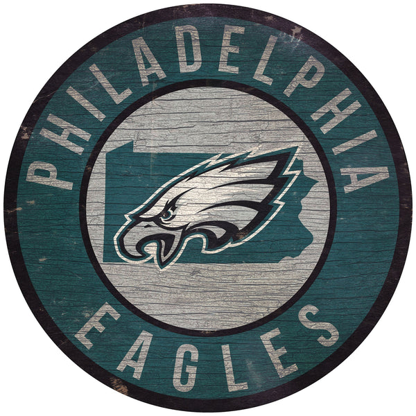 Philadelphia Eagles 0866-12in Circle w/State
