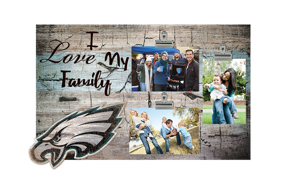 Philadelphia Eagles 0870-I Love My Family 11x19 Clip Frame
