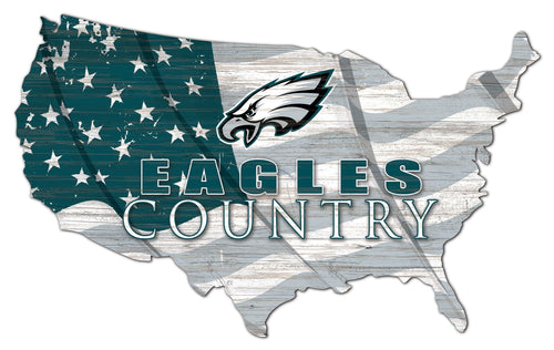 Philadelphia Eagles 1001-USA Shape Flag Cutout