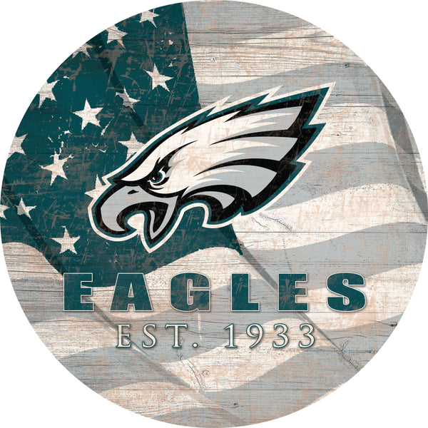 Philadelphia Eagles 1058-Team Color Flag Circle - 12"
