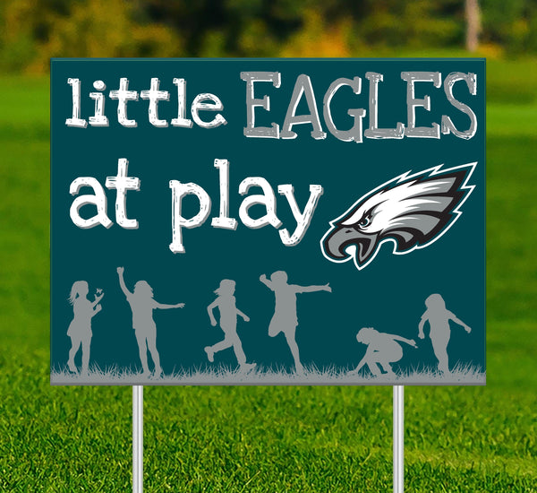 Philadelphia Eagles 2031-18X24 Little fans at play 2 sided yard sign