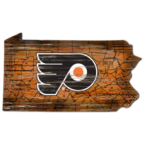 Philadelphia Flyers 0894-Road Map Mini State 12in