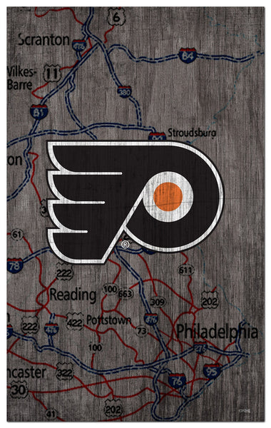Philadelphia Flyers 0985-City Map 11x19
