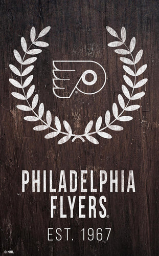 Philadelphia Flyers 0986-Laurel Wreath 11x19