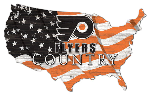 Philadelphia Flyers 1001-USA Shape Flag Cutout
