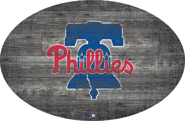 Philadelphia Phillies 0773-46in Distressed Wood Oval
