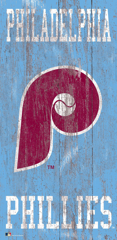 Philadelphia Phillies 0786-Heritage Logo w/ Team Name 6x12