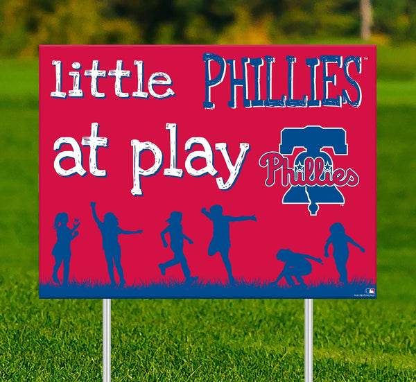 Philadelphia Phillies 2031-18X24 Little fans at play 2 sided yard sign