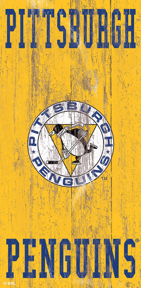 Pittsburgh Penguins 0786-Heritage Logo w/ Team Name 6x12