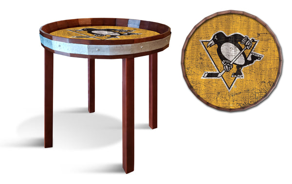 Pittsburgh Penguins 1092-24" Barrel top end table