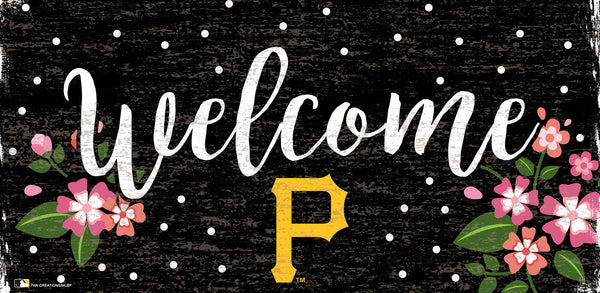 Pittsburgh Pirates 0964-Welcome Floral 6x12