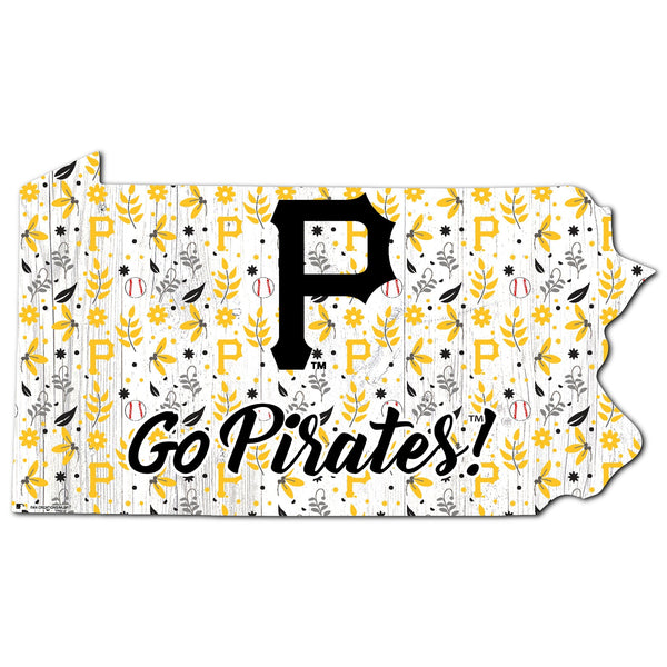 Pittsburgh Pirates 0974-Floral State - 12"